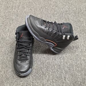 Nike Air Jordan 12 Shoes Utility Grind Black Kids 5.5Y Retro Sneakers DM5204-006
